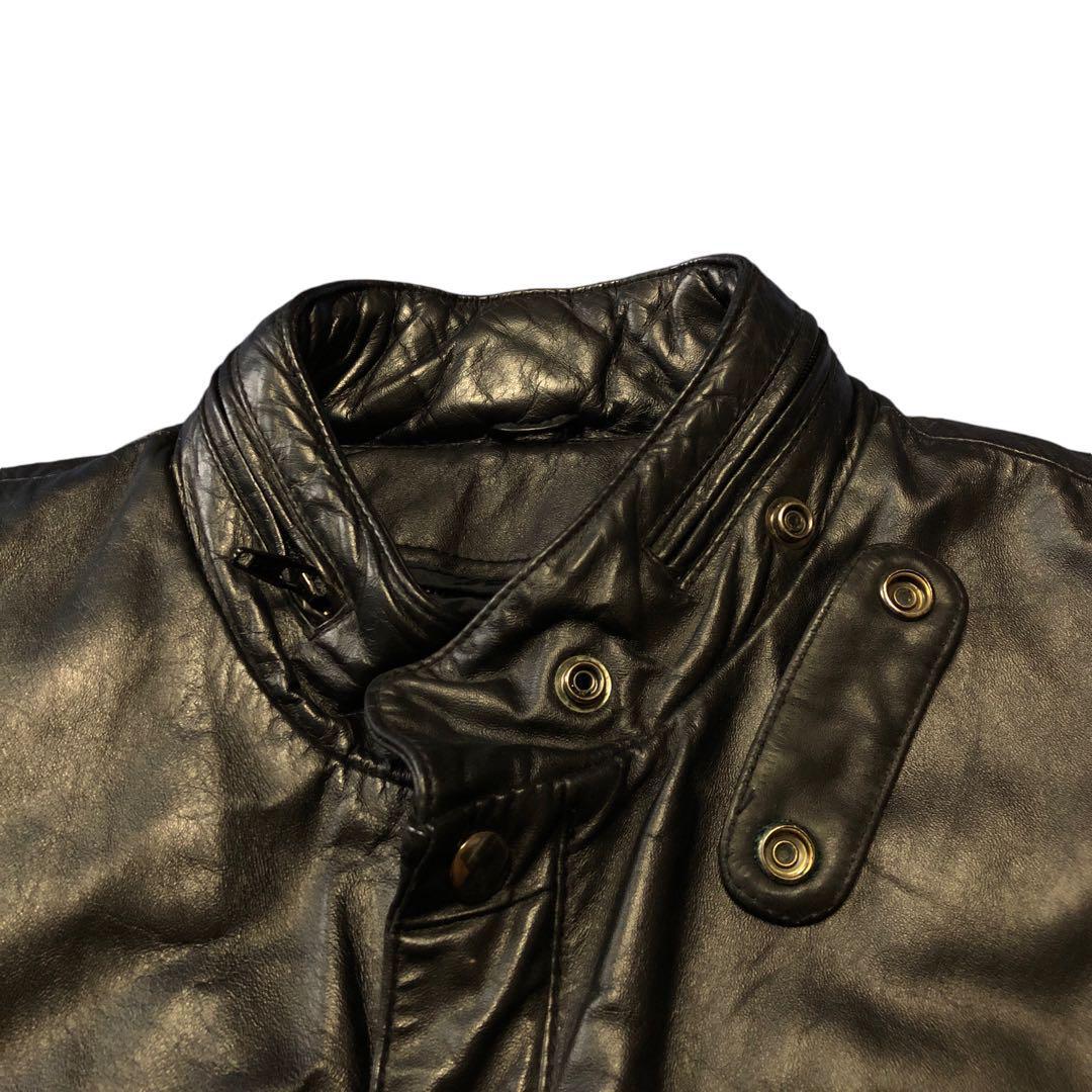 BERMANS 本革ライダースジャケット　黒　スリーエムシンサレート★★★