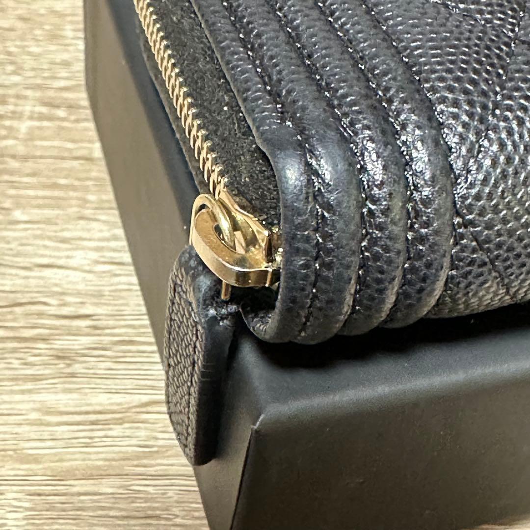 CHANEL ボーイズシャネル　ケース　G金具　キャビアスキン