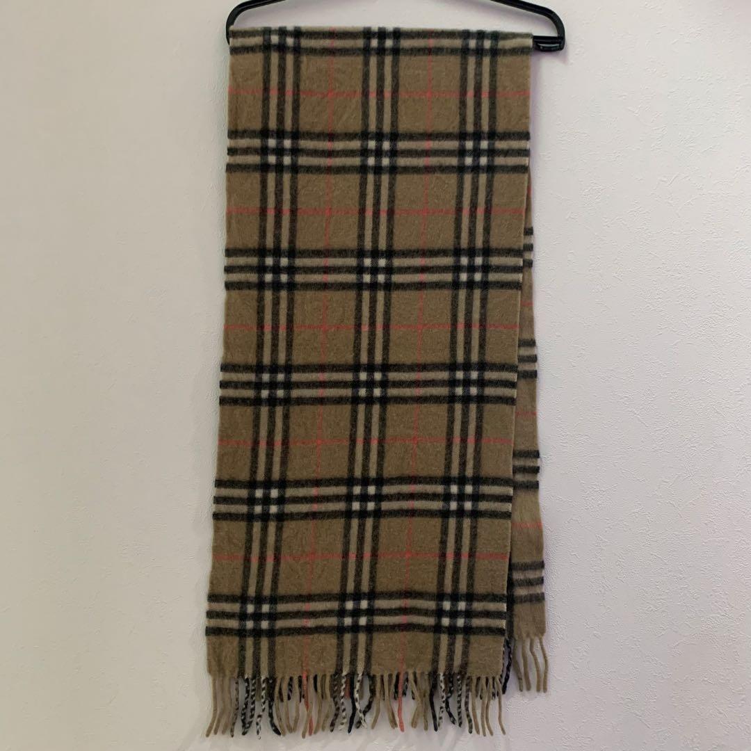 BURBERRY 100% CASHMERE マフラー ピンク　ノバチェック