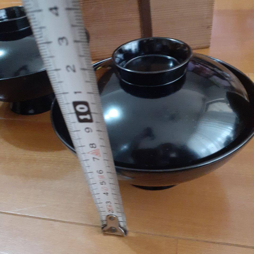 蒔絵付　吸物椀　5個セット　木箱付き