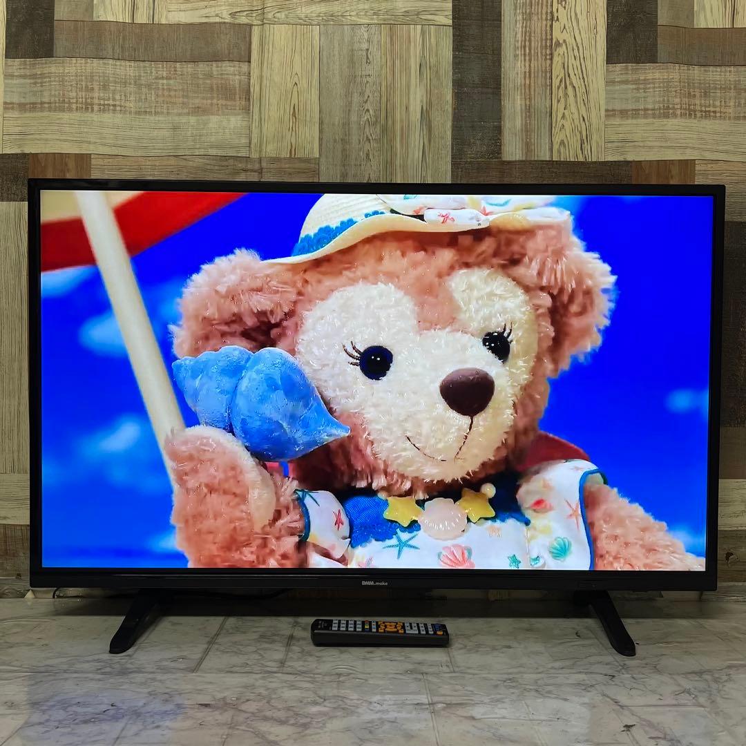 即日受渡割❣️全国送料込5年前購入DMM43型4KモニターHDMI3スピーカーリモ