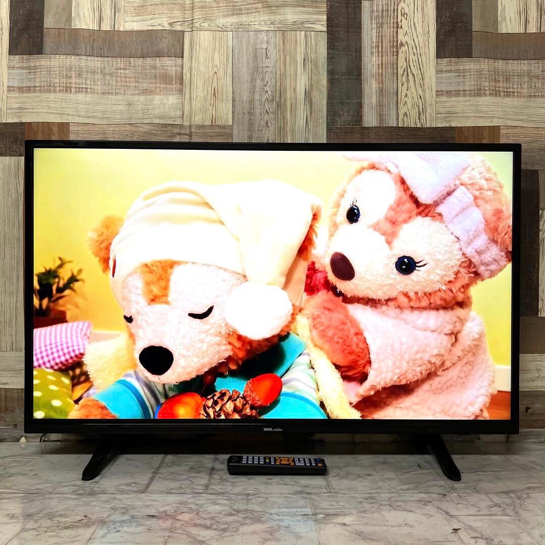 即日受渡割❣️全国送料込5年前購入DMM43型4KモニターHDMI3スピーカーリモ