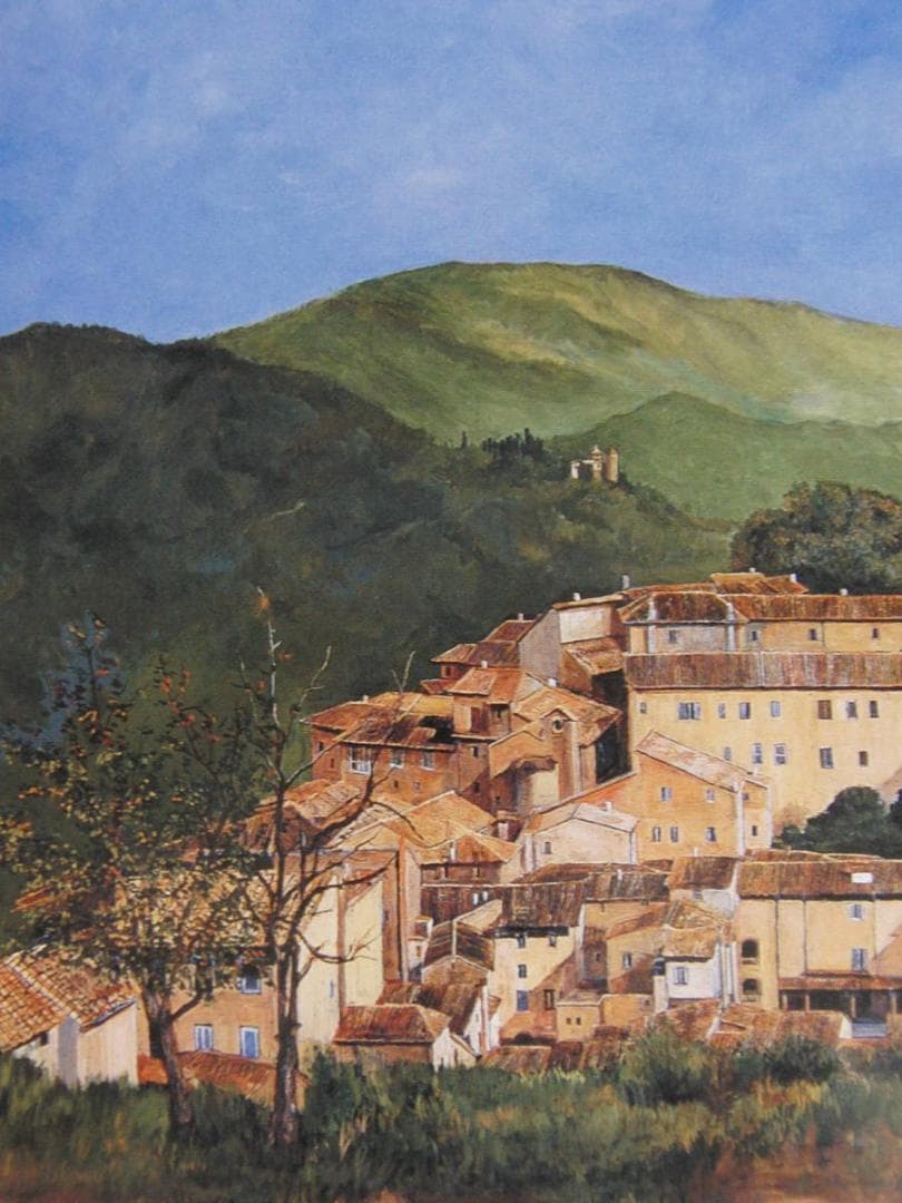 林壽男、【雨上がる】、希少な額装用画集より、新品額装付