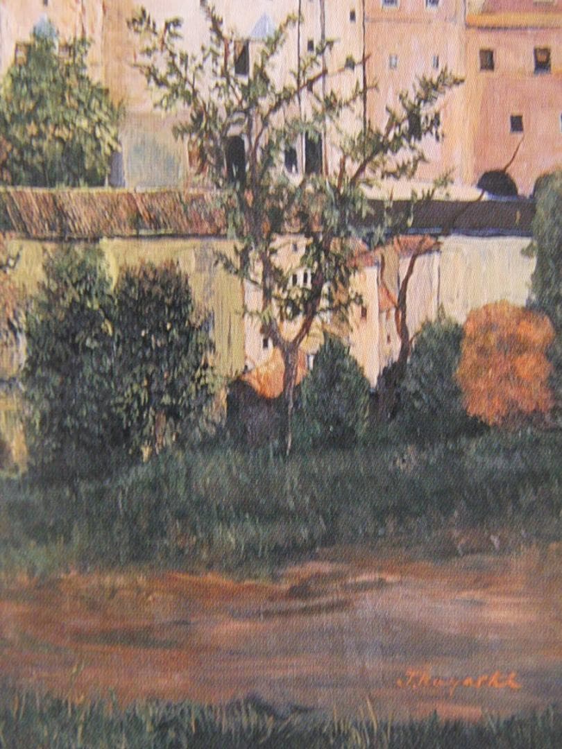 林壽男、【雨上がる】、希少な額装用画集より、新品額装付