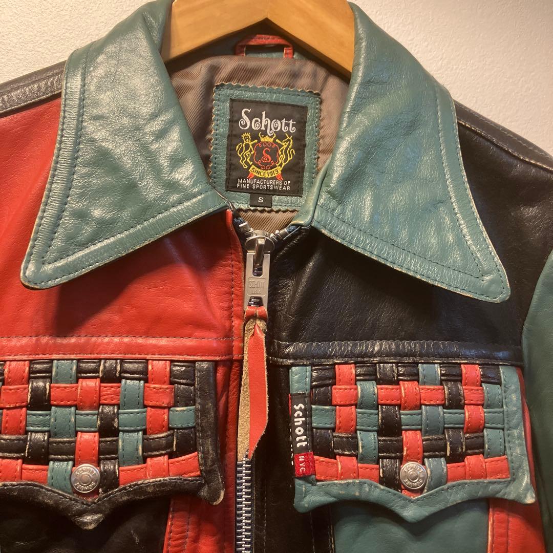 ショット　Schott シングル　ライダースジャケット S