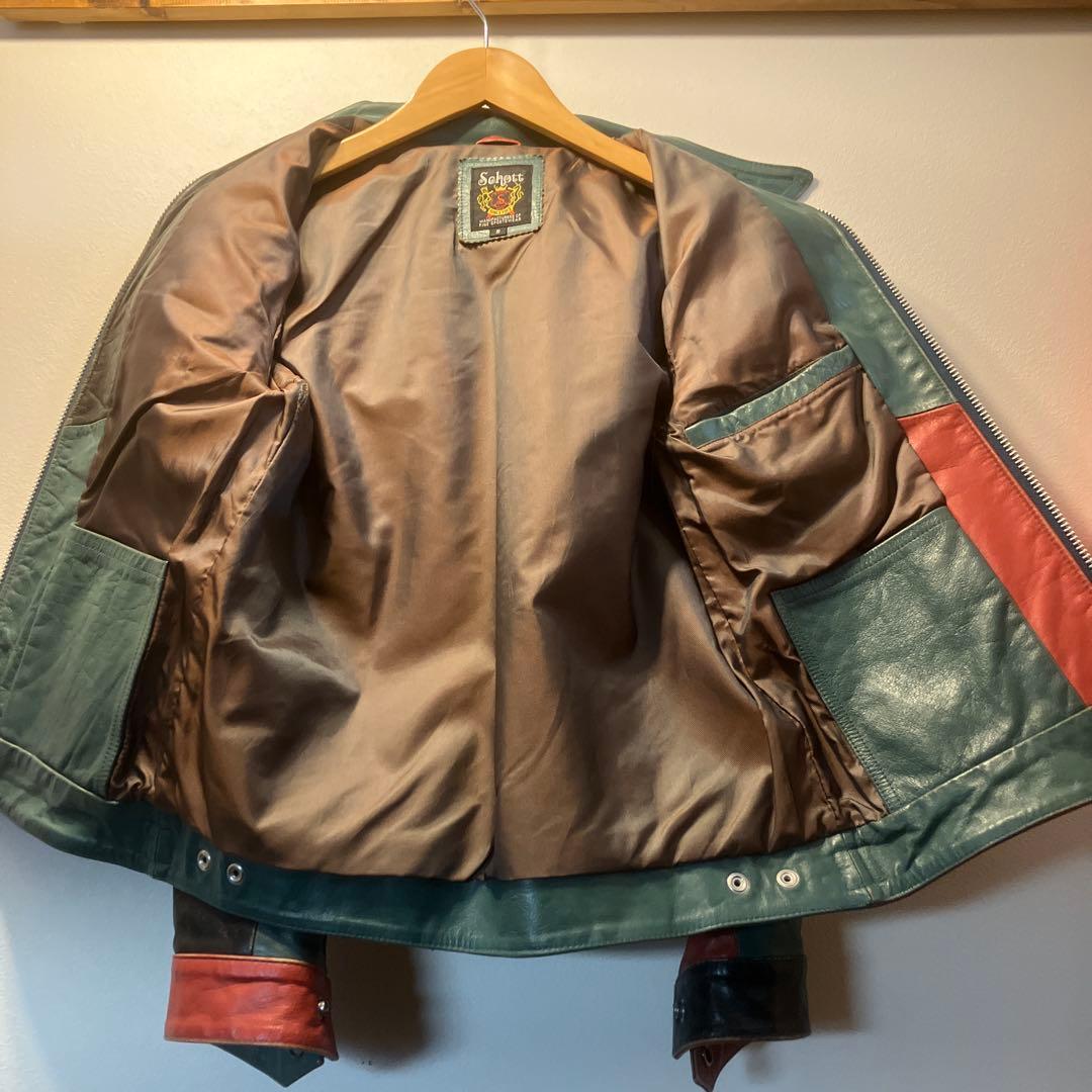 ショット　Schott シングル　ライダースジャケット S