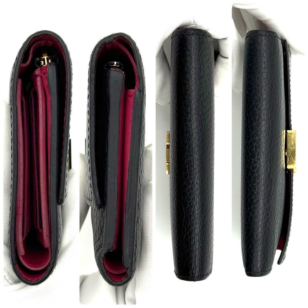 極上美品❣️ルイヴィトン カプシーヌ コンパクト ブラック 財布 O61