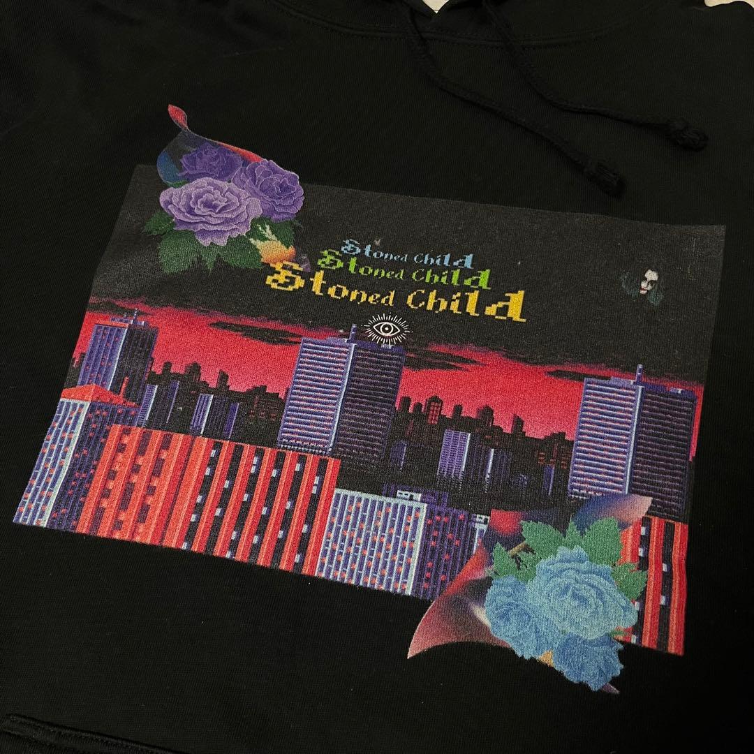 キタニタツヤ パーカー stoned child ブラック 黒 Lサイズ