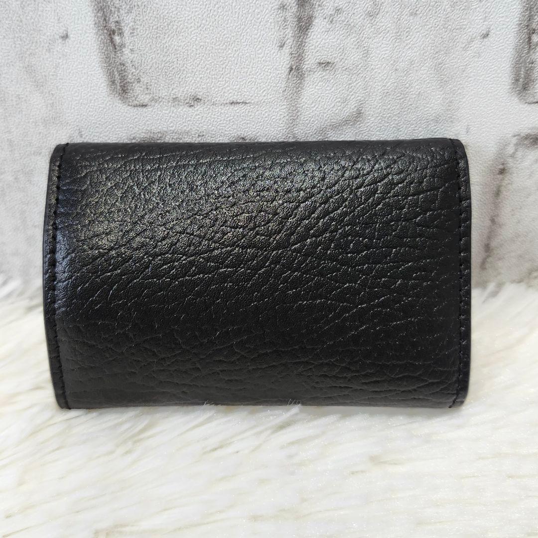 箱、保存袋付き☆メゾンマルジェラ　6連キーケース　キーリング　レザー　ブラック