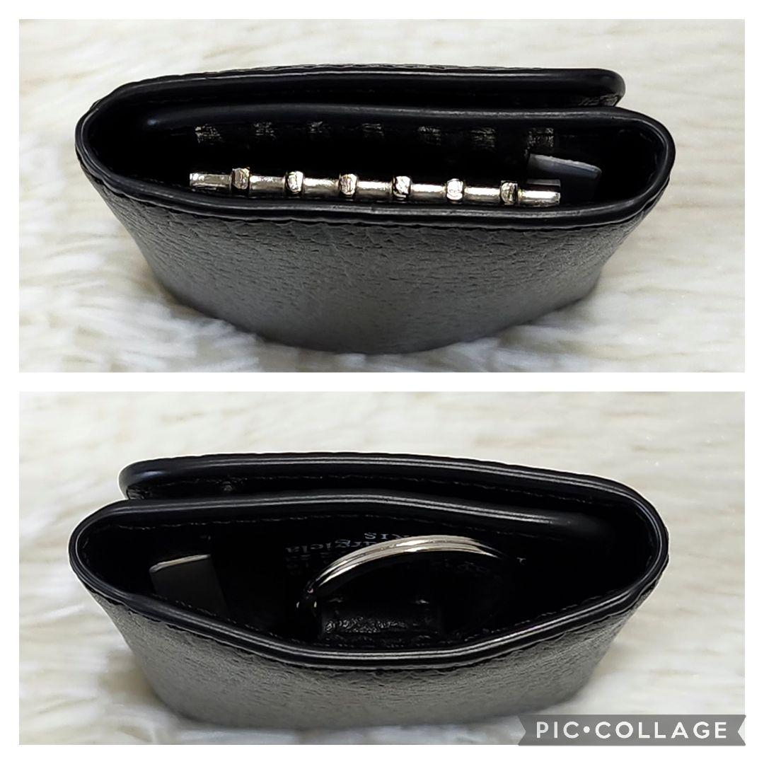 箱、保存袋付き☆メゾンマルジェラ　6連キーケース　キーリング　レザー　ブラック