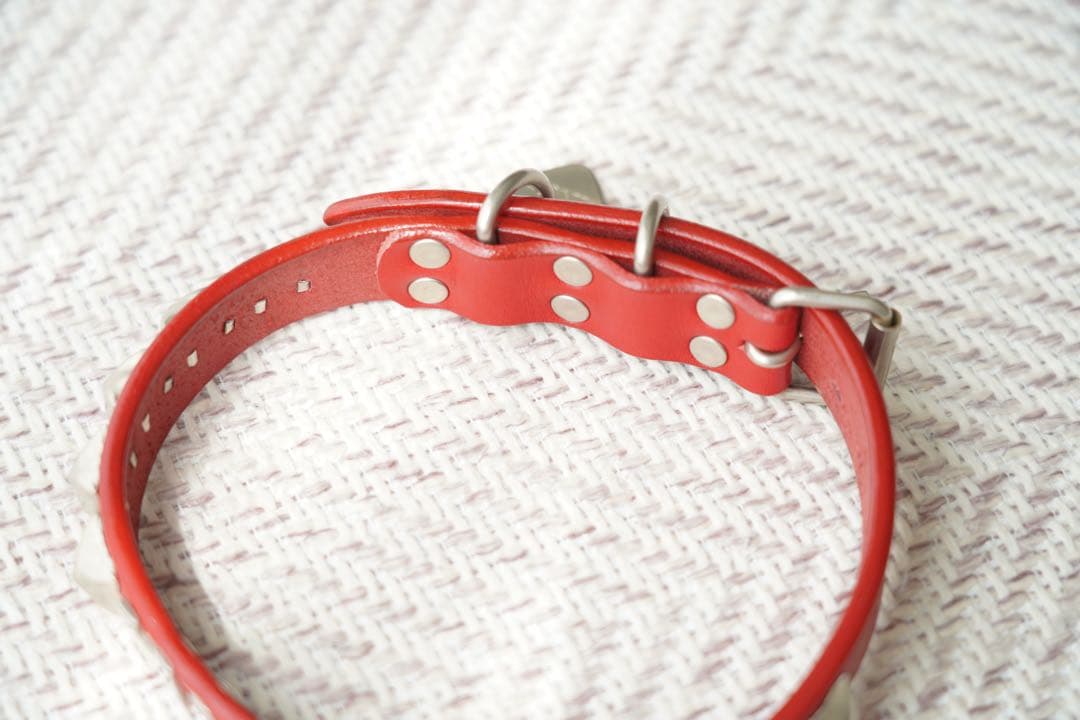 極美品 ヒステリックグラマー スタッズ ドッグカラー レッド チョーカー レア