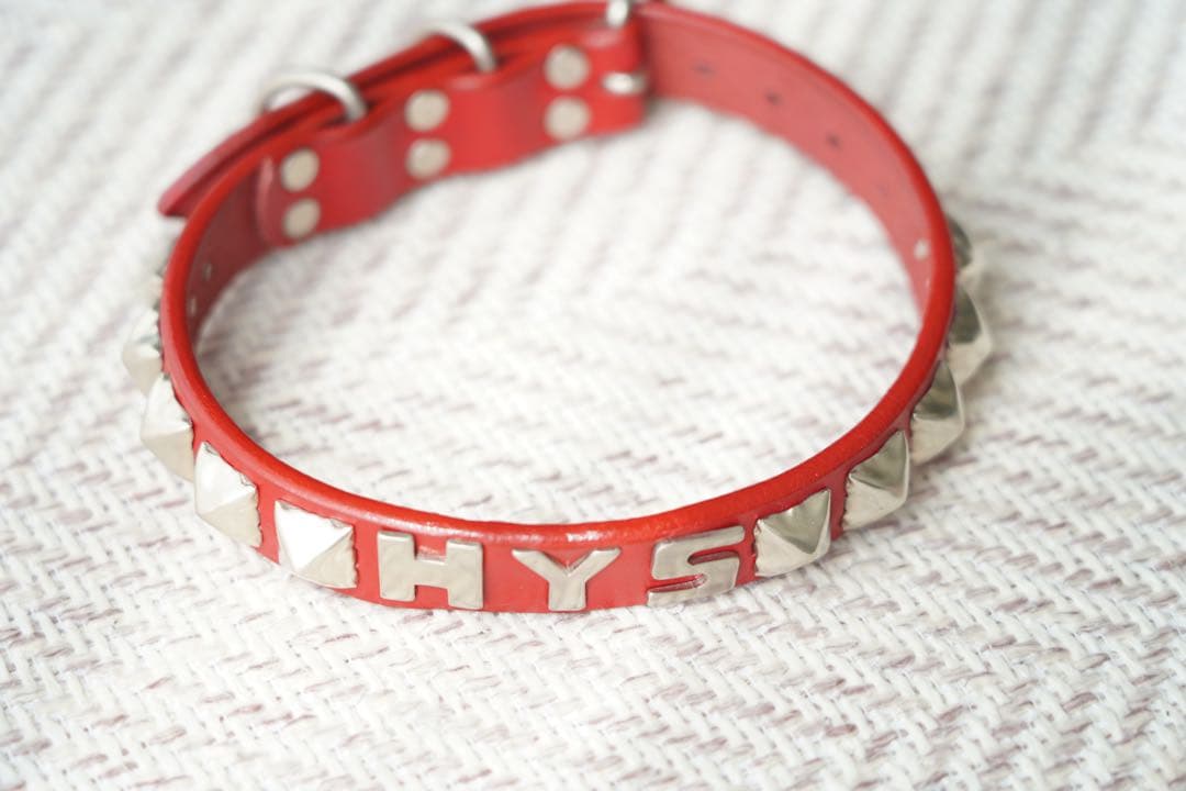 極美品 ヒステリックグラマー スタッズ ドッグカラー レッド チョーカー レア
