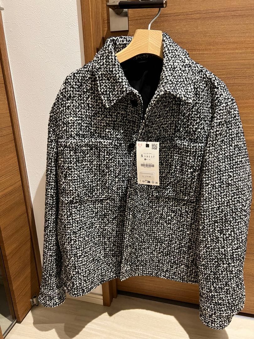 タグ付きZARA テクスチャーシャツジャケット　Sサイズ