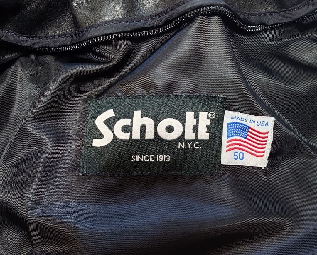 美品　SCHOTT　ショット　641　スタンドカラーシングルライダース