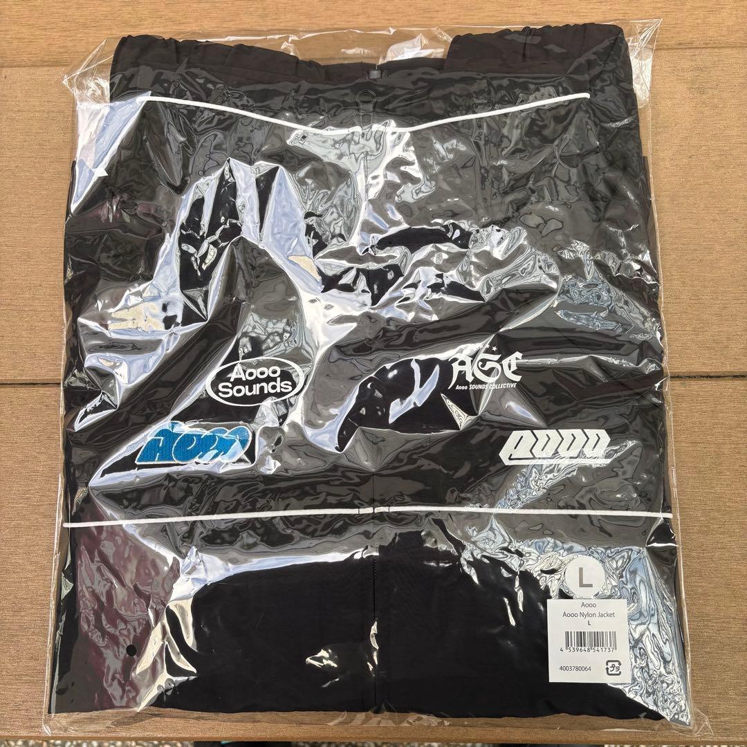 Aooo アウー ジャケット レーシング ジャージ アウター 黒 ナイロン L