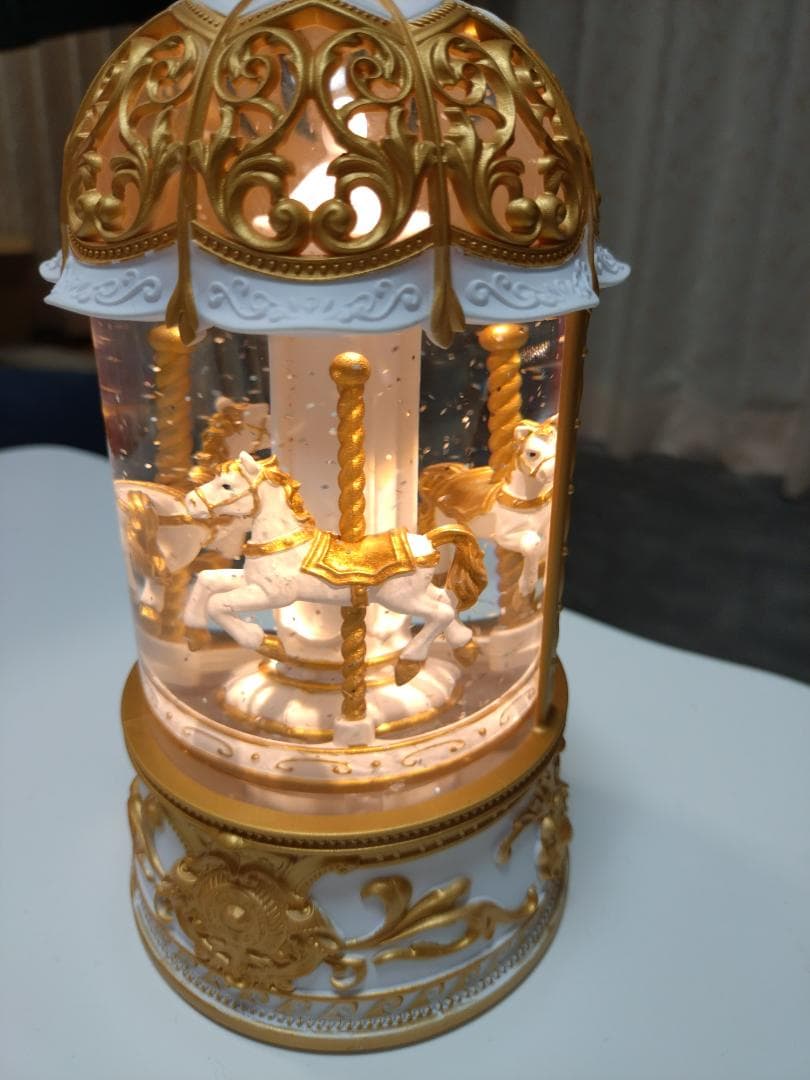 【本日限定】フランフラン 木馬が回るスノードーム✨オルゴール付 クリスマス