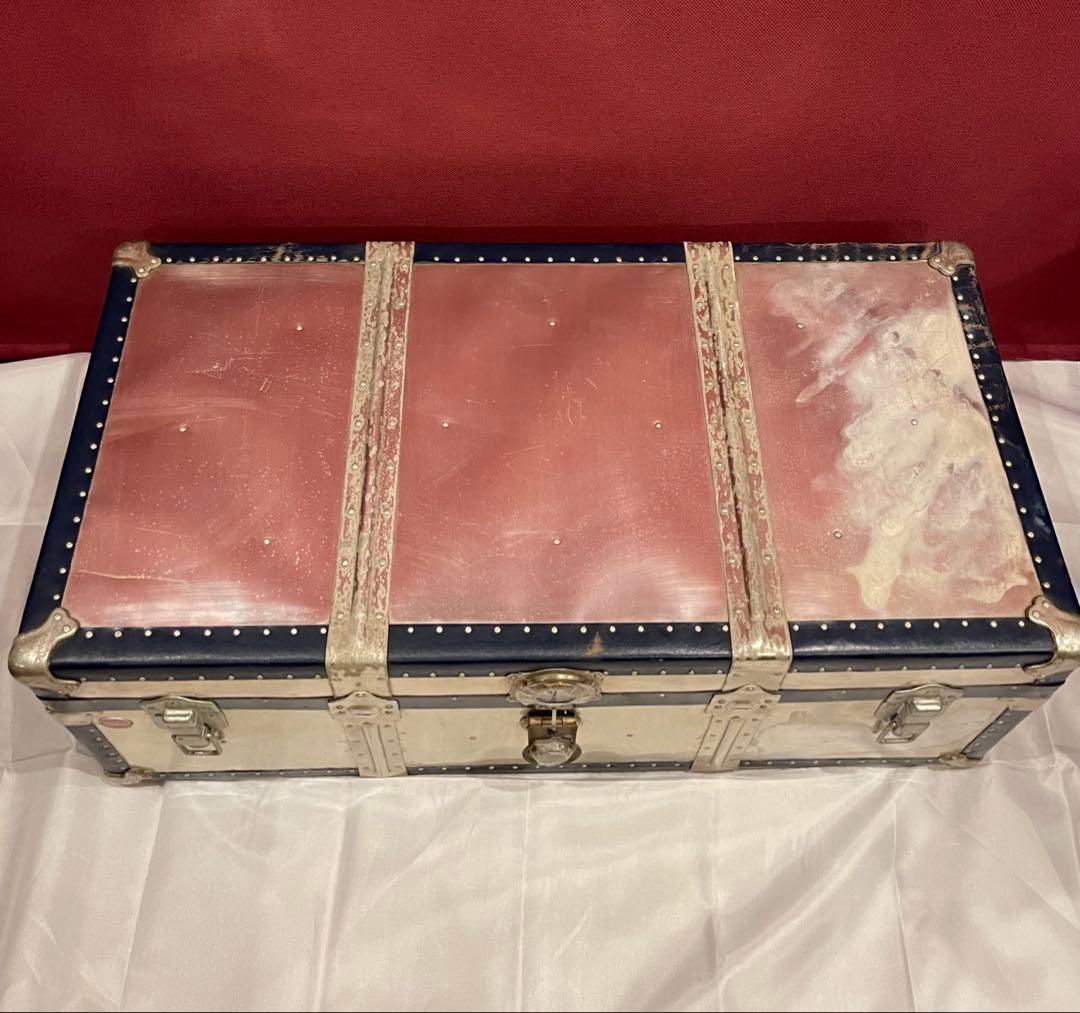 ncs1219 ヴィンテージ アルミトランク SUZUKI ネイビー 特大