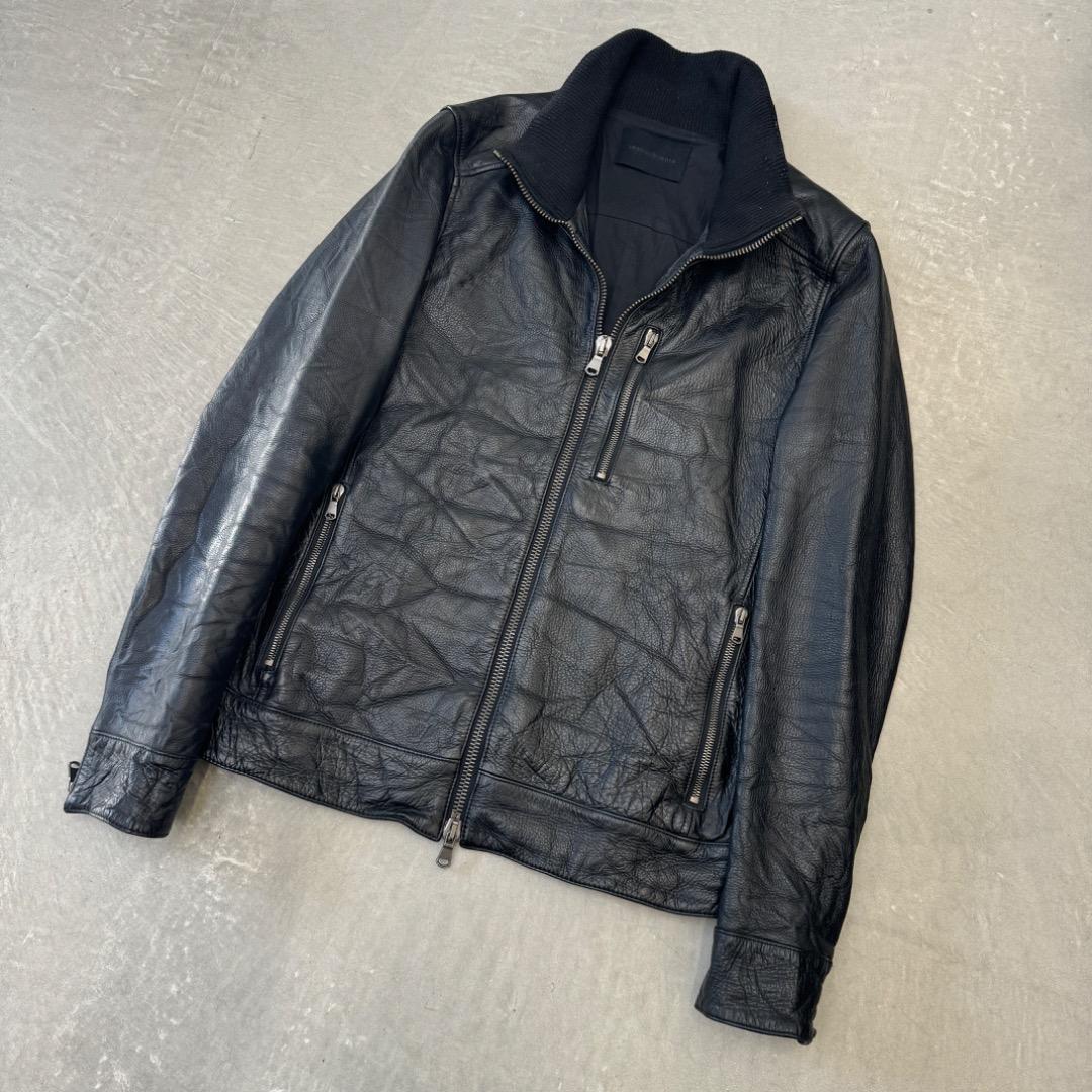 S*E様 ジュンハシモト レザー ブルゾン ブラック 2 junhashimot
