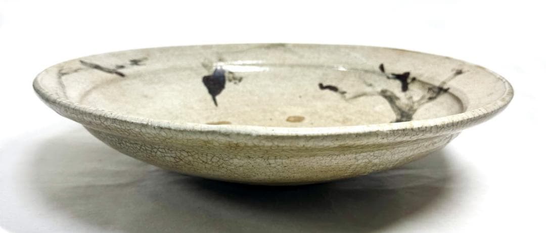 古唐津 絵唐津花鳥大鉢 約直径30cm 時代物 伝世品焼物 ウブ品WWTT298