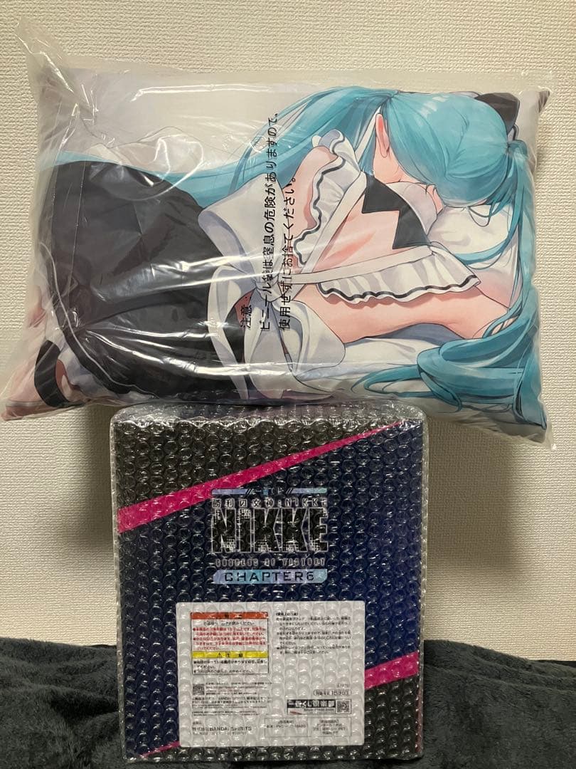 一番くじNIKKE　D賞寝転がりビジュアルクッション　ラストワン賞モダニアおまけ