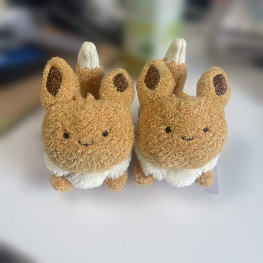 ポケモン ポケモンセンター うごく にげあし ぬいぐるみ 逃 イーブイ二匹セット