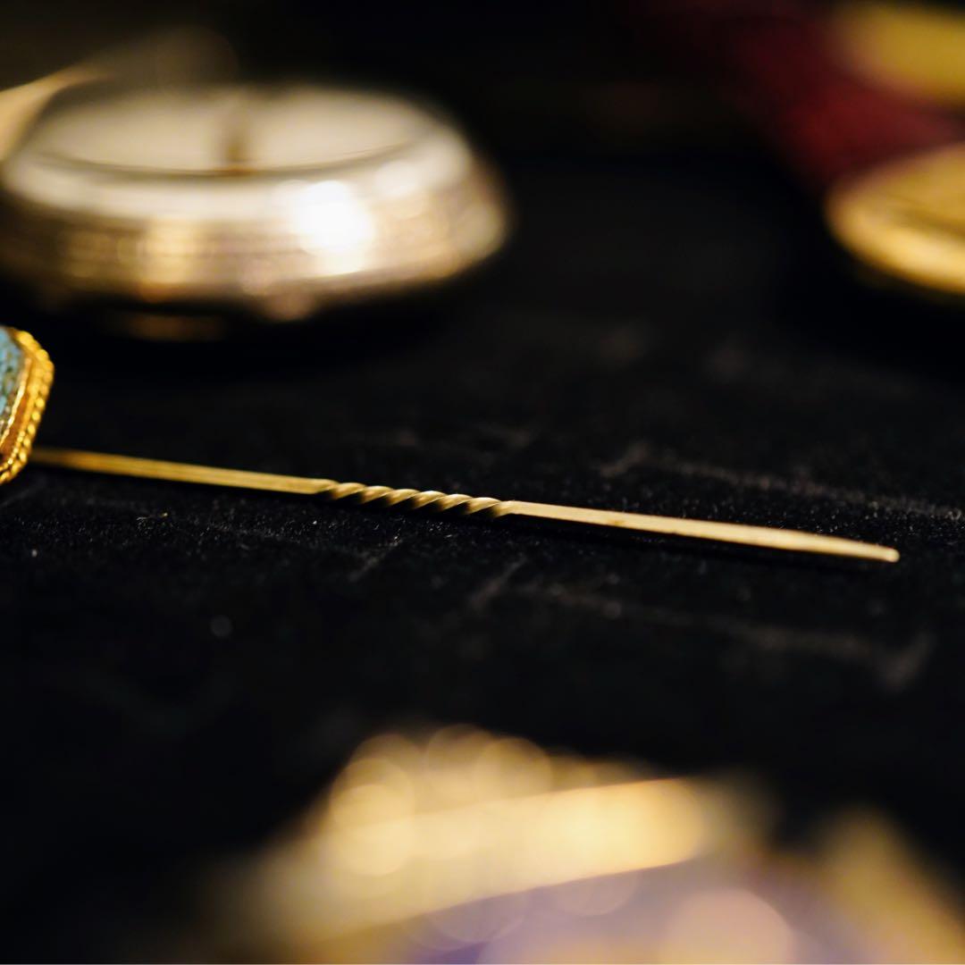 19世紀　アンティーク　マイクロモザイク　ブローチ　希少　ピン