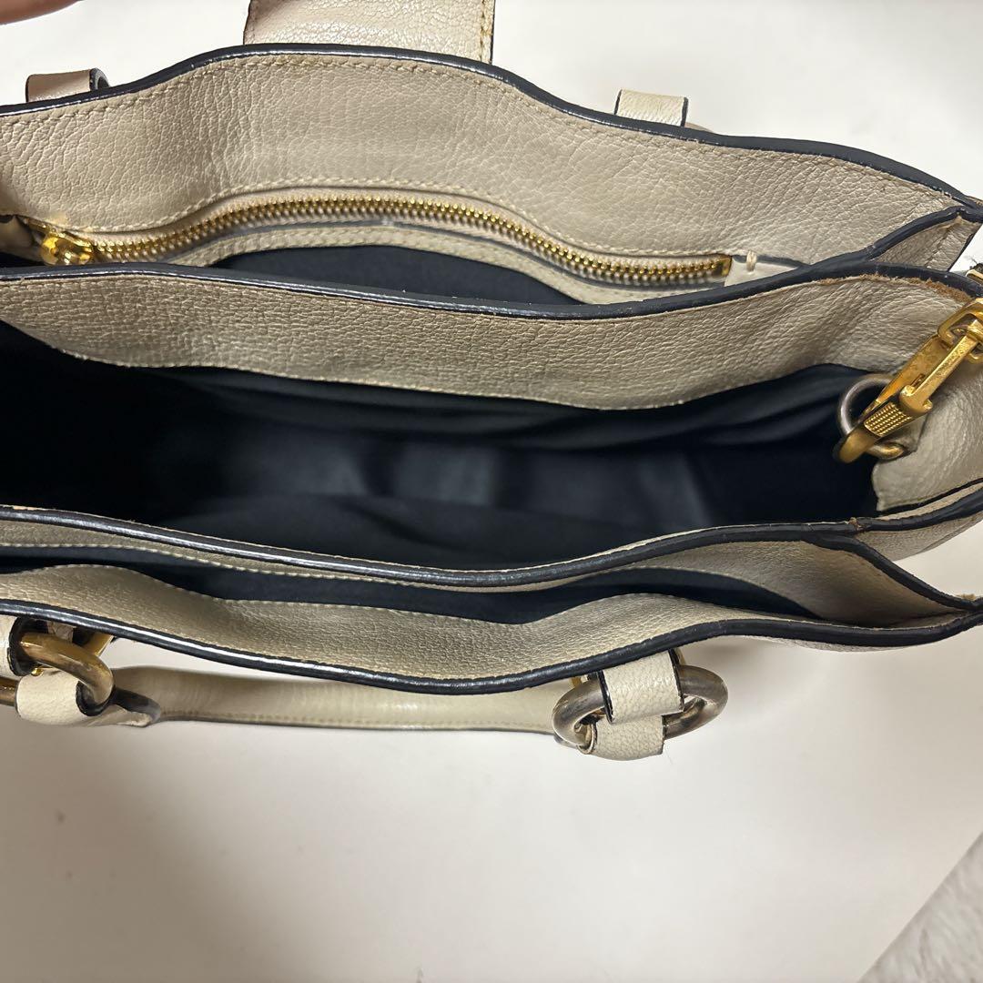 miumiu ミュウミュウ ハンドバッグ マドラス レザー ベージュライトグレー