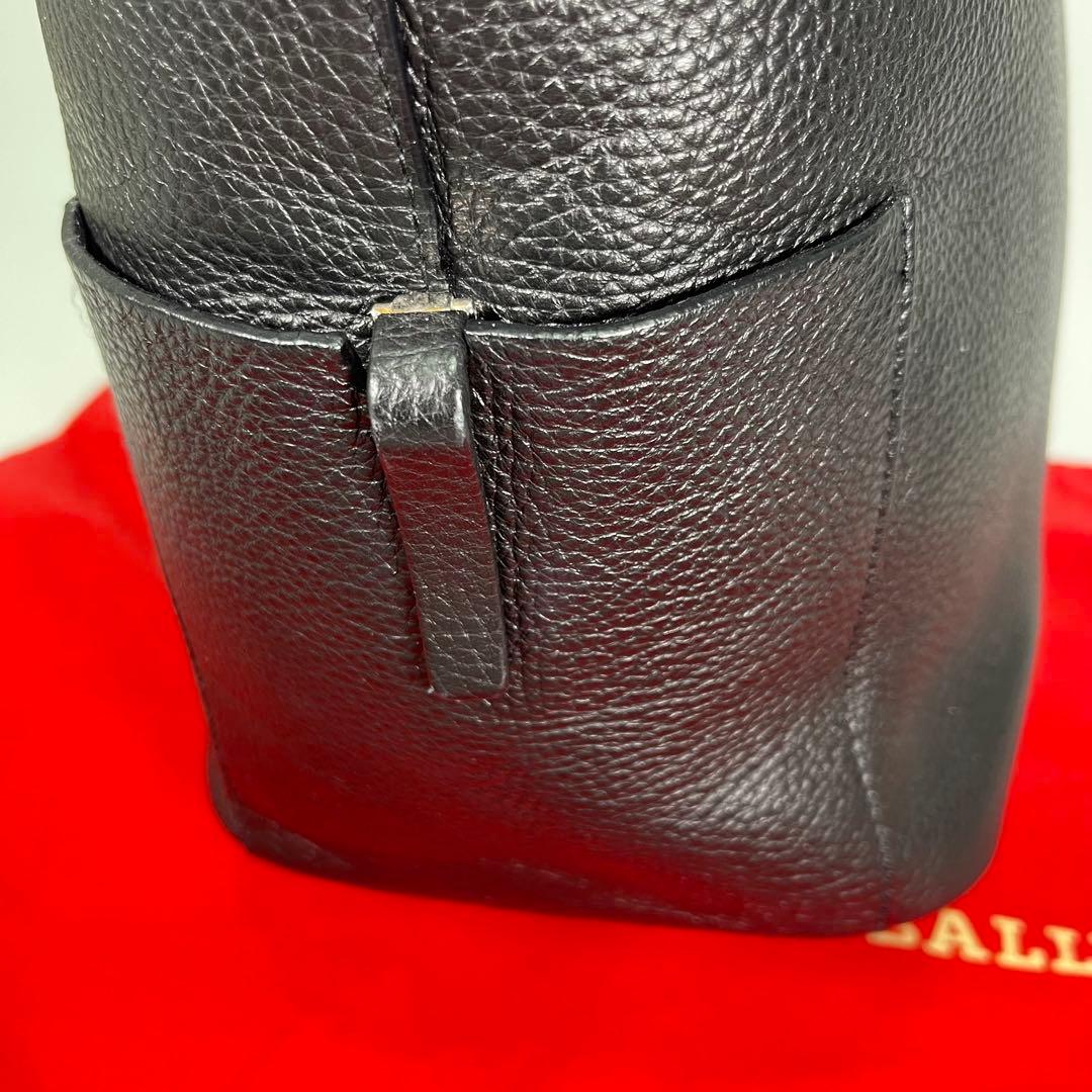 【超美品✨】BALLYバリーメンズビジネスバッグトートレザーBロゴ黒船型A4◯