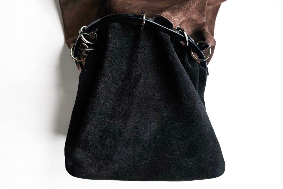 バッグ GUCCI Tom Ford Suede Leather Bucket Bag