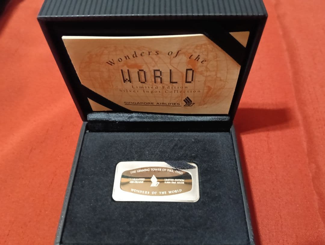 ☆激レア☆『世界の七不思議』SILVERインゴット・ピサの斜塔・品位：.800