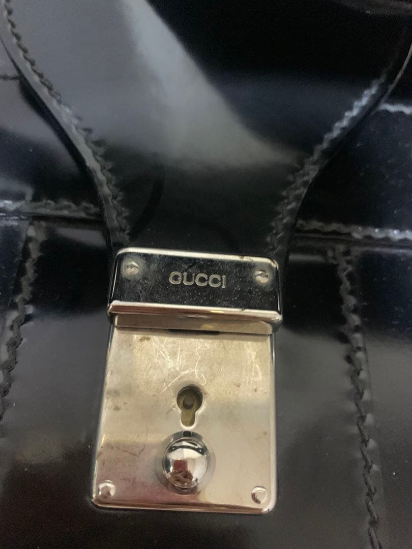 激レア‼️GUCCI エナメル　トランクケース　ボストン　鍵付き