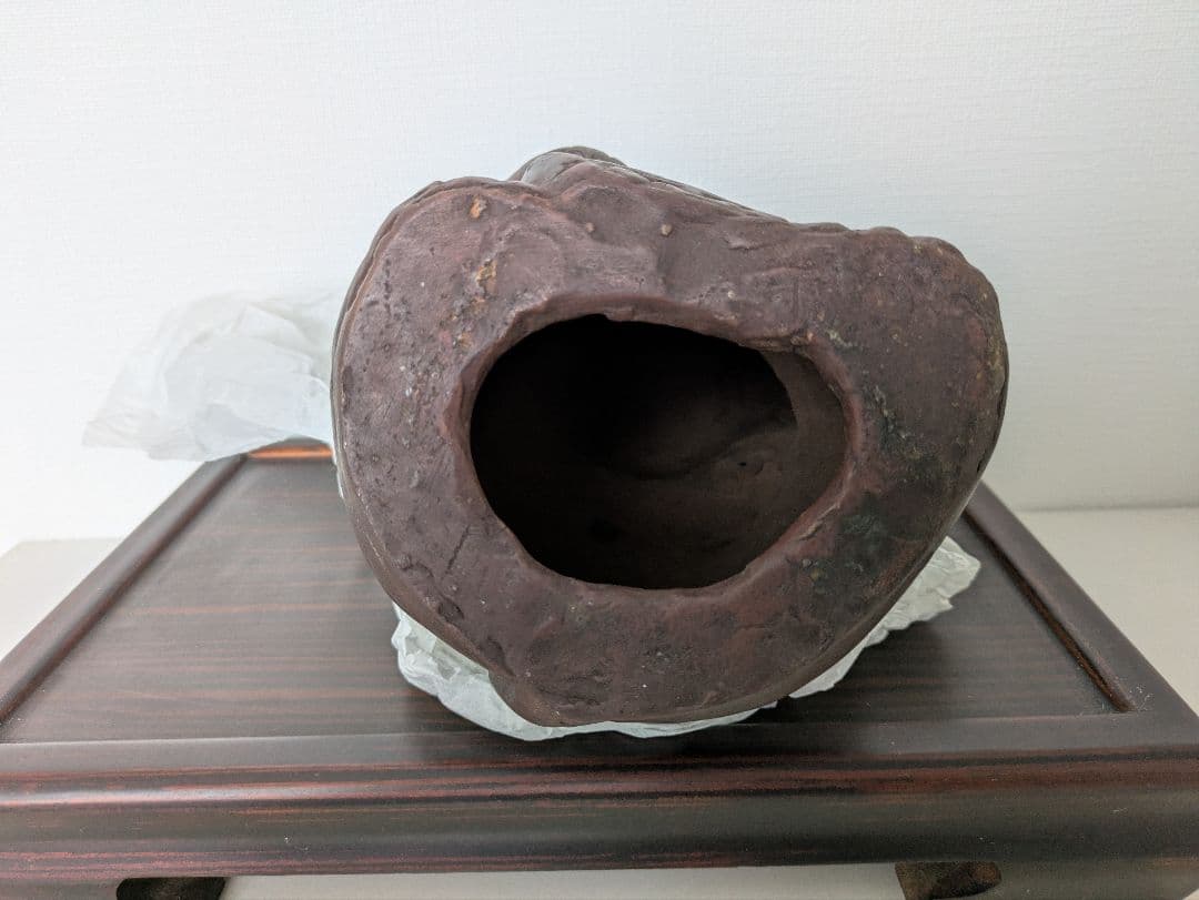 古備前　招き猫　銘有　在銘　置物　備前焼　まねき猫　陶器製