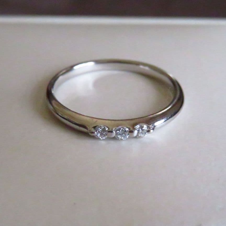 【P900ダイヤ0.08ct】プラチナダイヤリング 9～9.5号