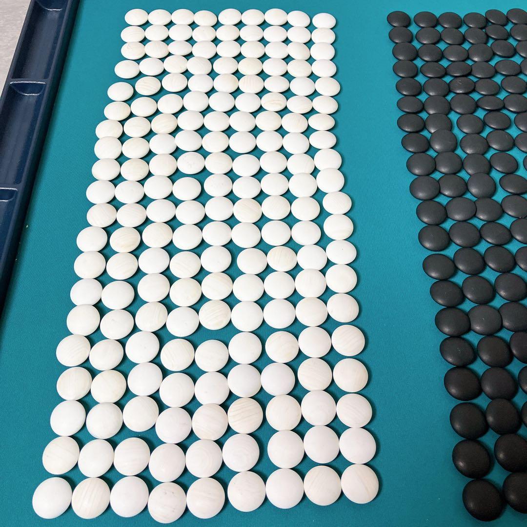 蛤碁石32号サイズ 5.7寸柾目碁盤 蓋つき セット