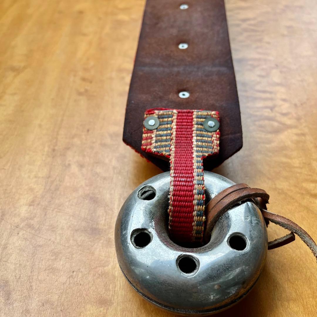 【 伝統工芸古民具 】馬鈴 （ドーナッツ型鈴×1・鈴×5） 約56cm ■熊よけ