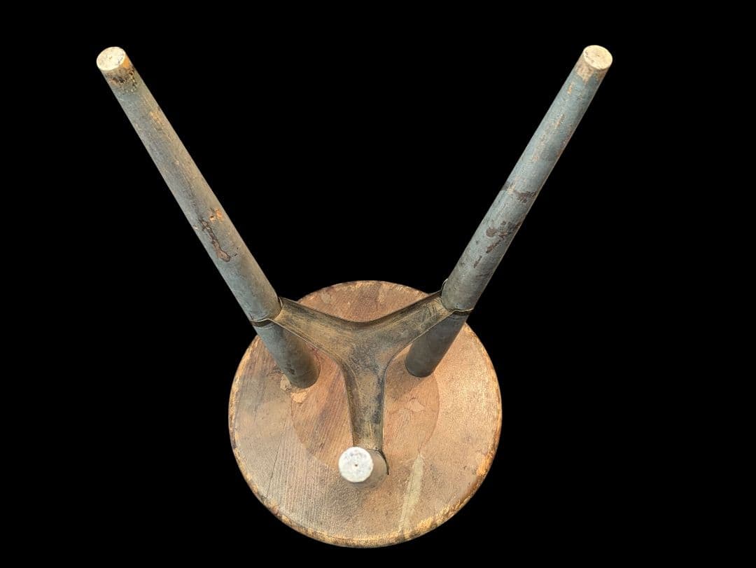 リッカーミシン　リッカー社　三足スツール　丸スツール　アンティーク　ヴィンテージ