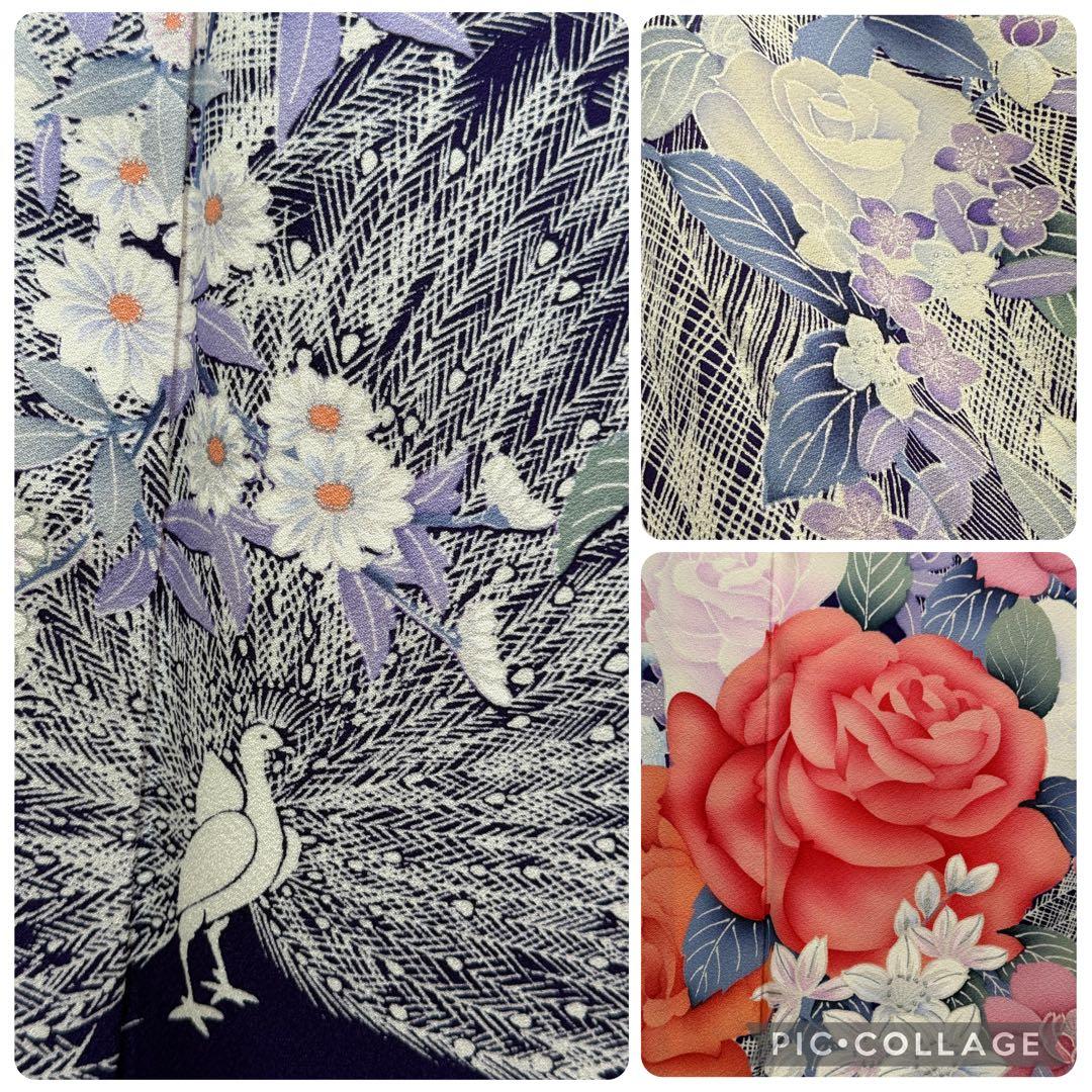 ❣️大特価❣️ 美品　正絹　振袖フルセット　新品長襦袢　成人式　青紫色　佐賀錦