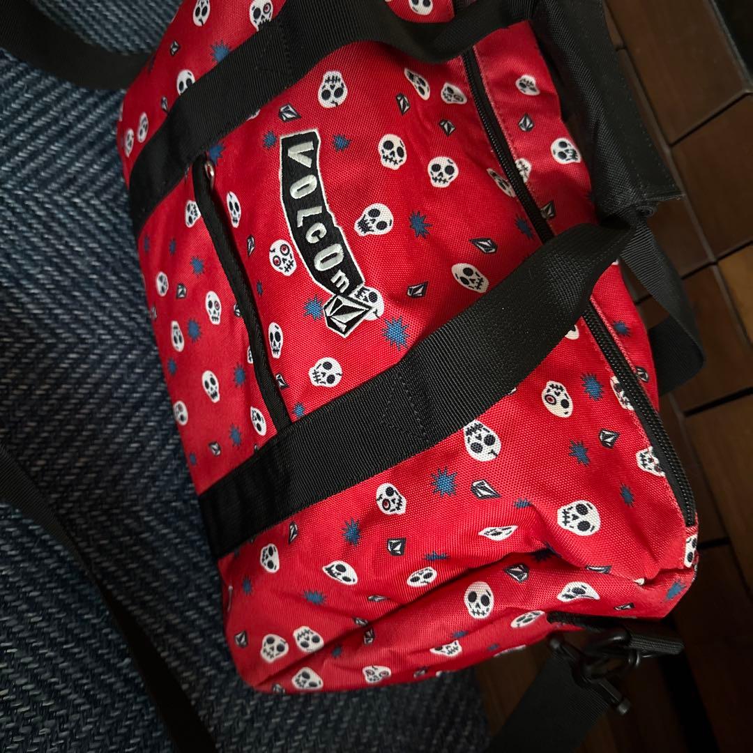 VOLCOM スカル柄 ボストンバッグ
