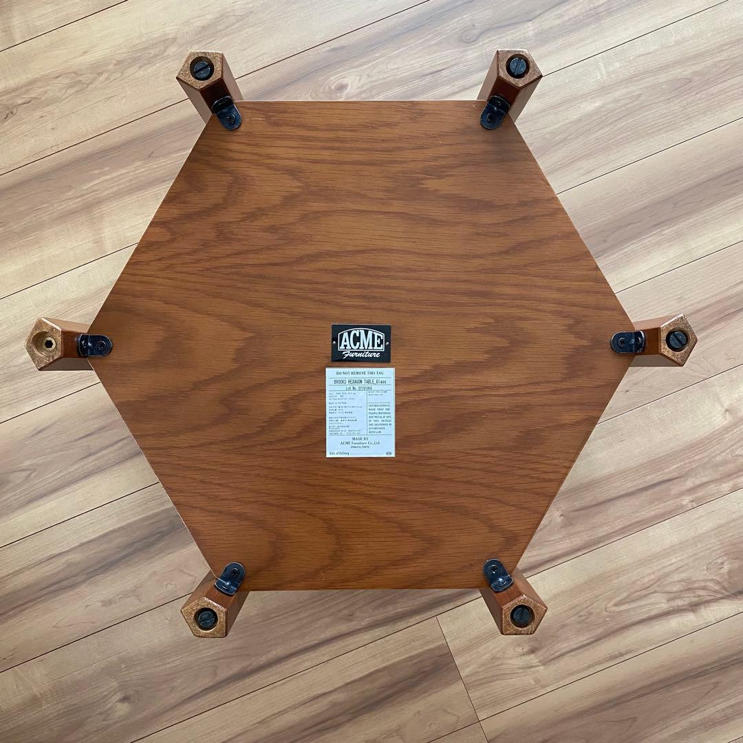 ACME Furniture/BROOKS HEXAGON TABLE ガラス