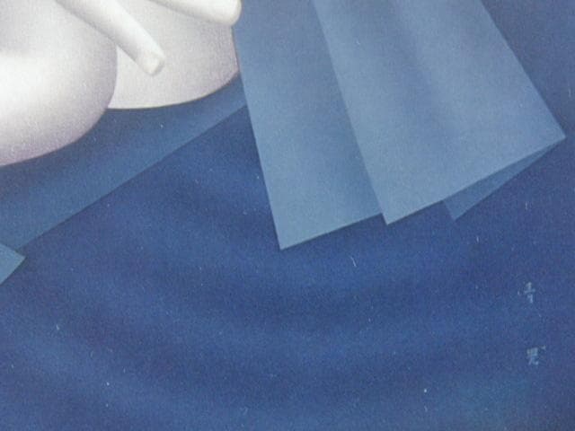 東郷青児、夜の砂紋、希少な大判額装用画集より、新品高級額装付、状態良好