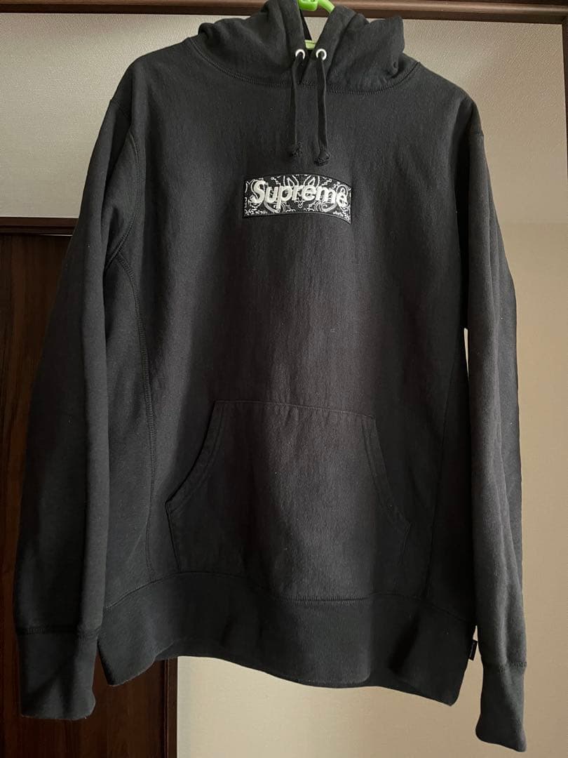 さ*か様 Supreme ブラック パーカー サイズS ボゴ バンダナ