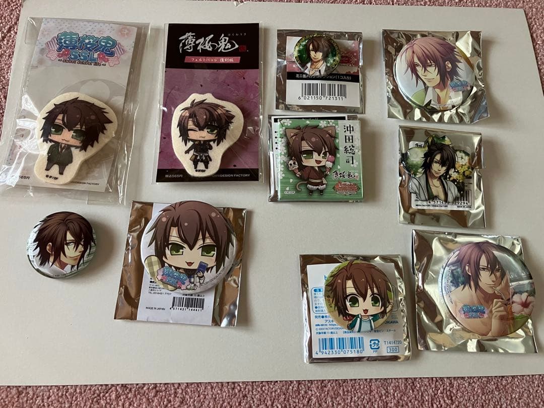 薄桜鬼 沖田総司 缶バッジ 60個