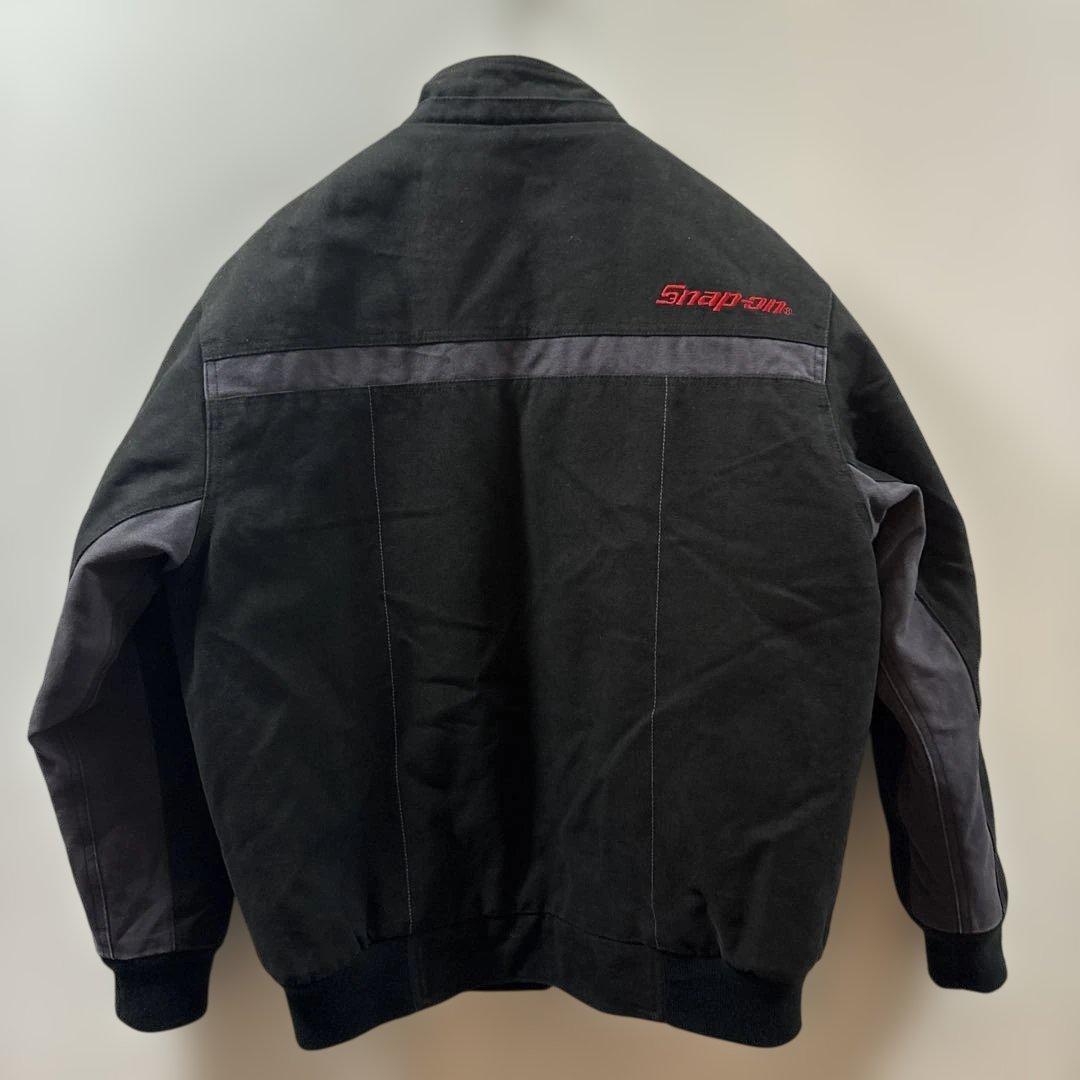 Snap-on ブラックダック生地 ブルゾン ジャンバー キルティング張り