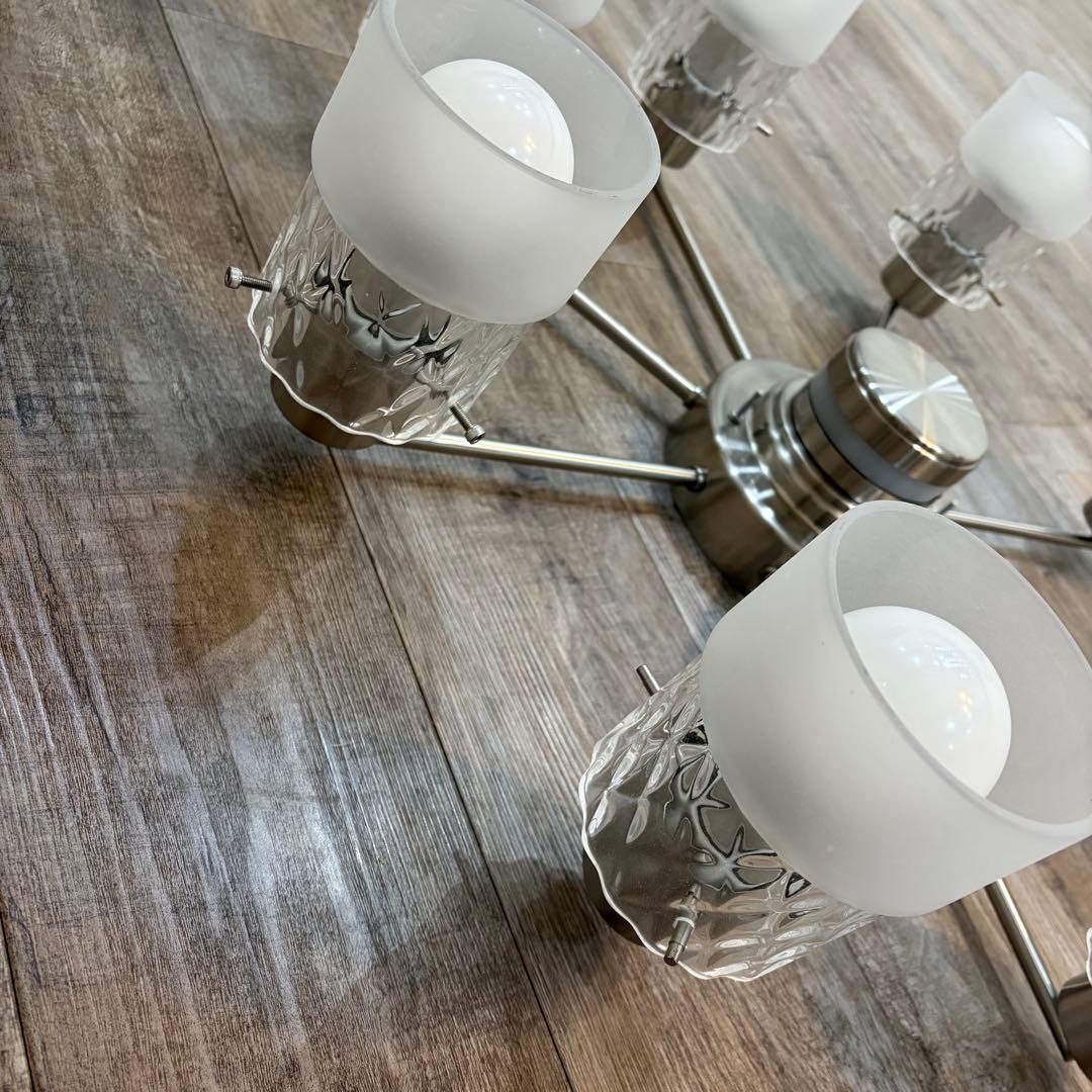 動作確認済 オーデリック 調光シャンデリア ガラス製 8灯 OC257008PC