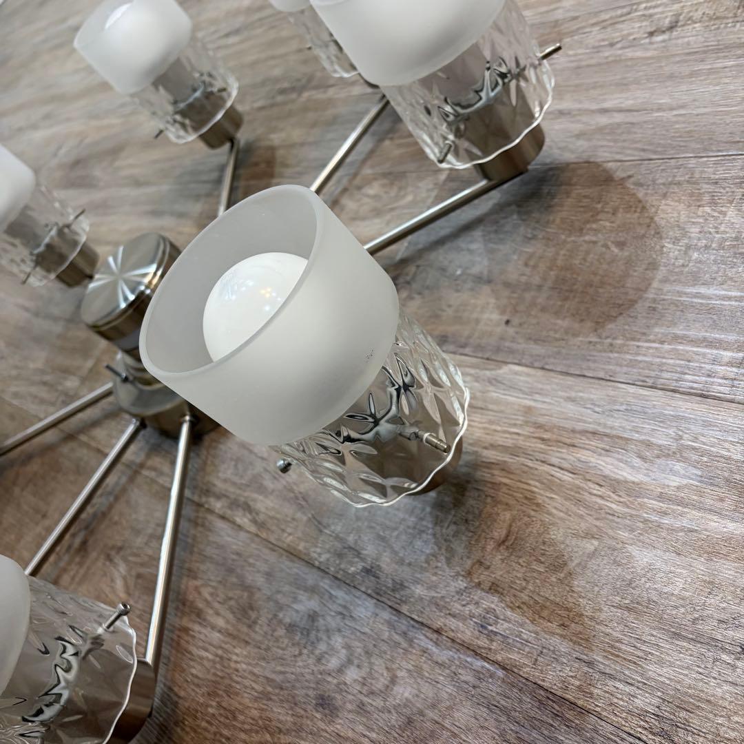 動作確認済 オーデリック 調光シャンデリア ガラス製 8灯 OC257008PC