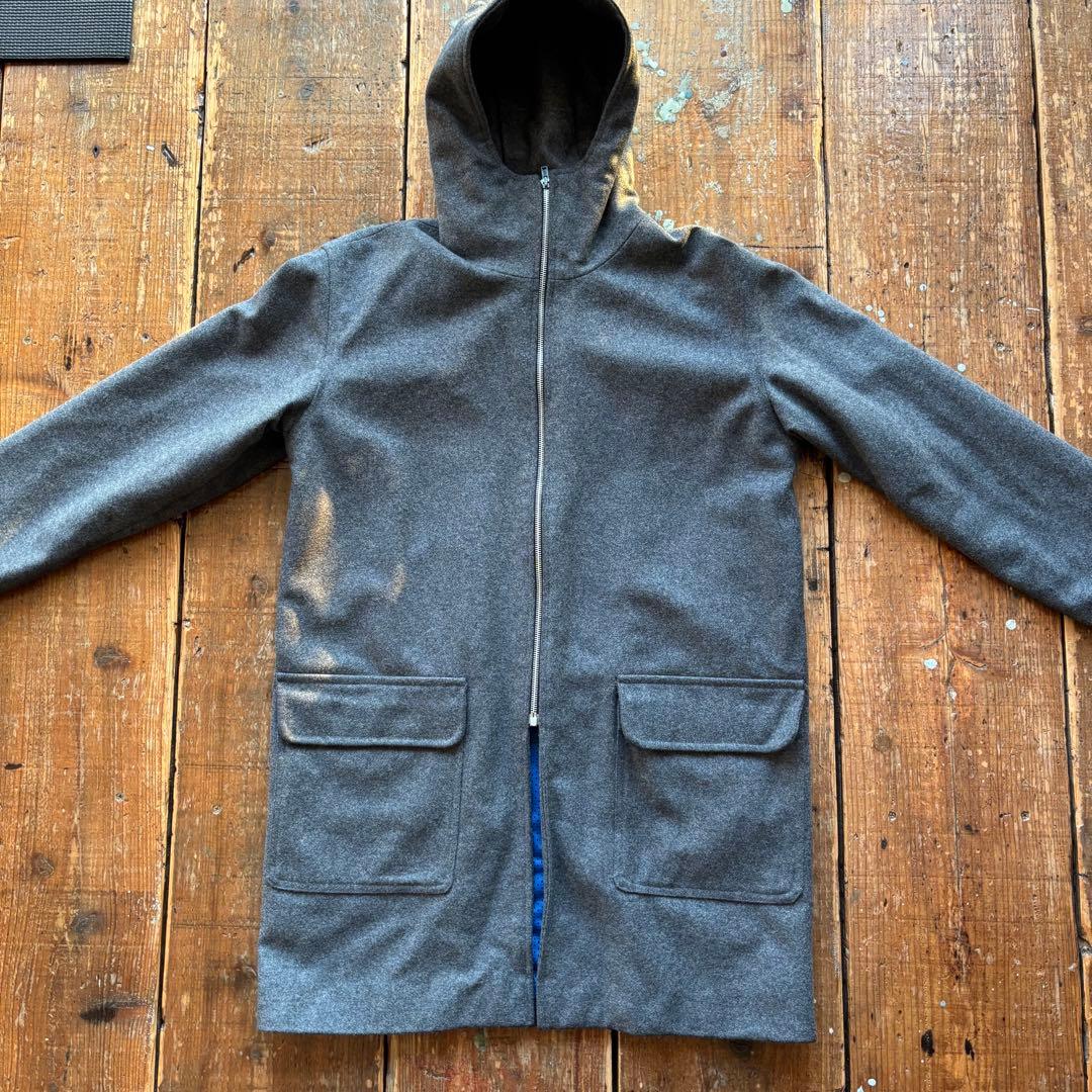 FLETCHER UK 2000年 フード付きグレーコート