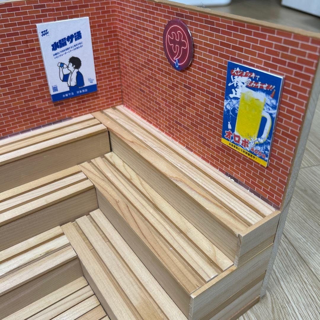 どうぶつサウナ サウナ室ミニチュア(ひのき製）ジオラマ