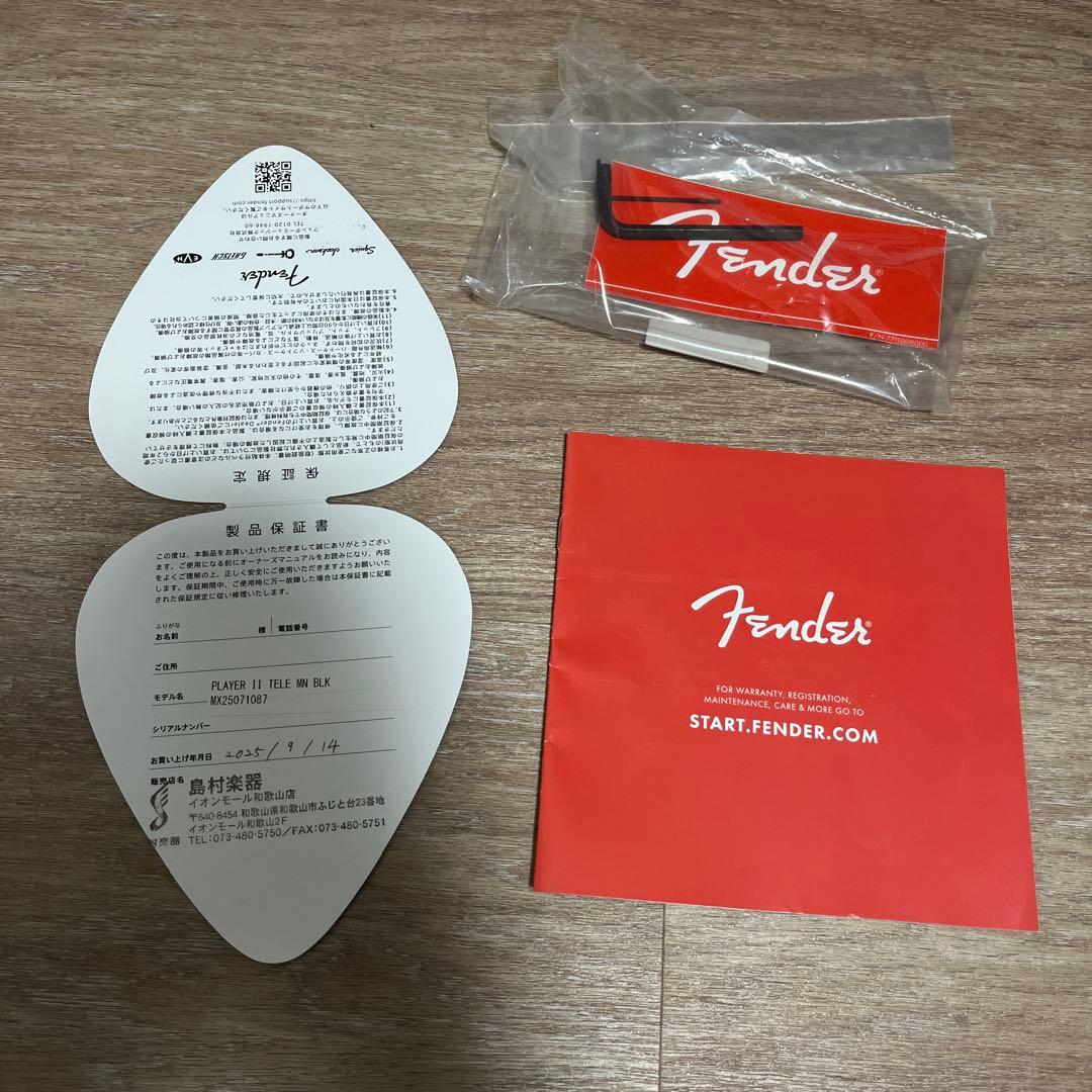 fender player ⅱ telecaster MN ブラック