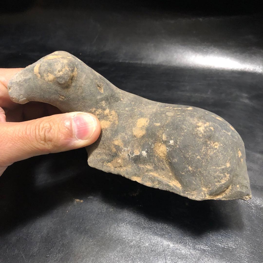 蔵から中国古銭と一緒の箱から出てきた 5体の内の1体　 水牛うし中国古美術土器