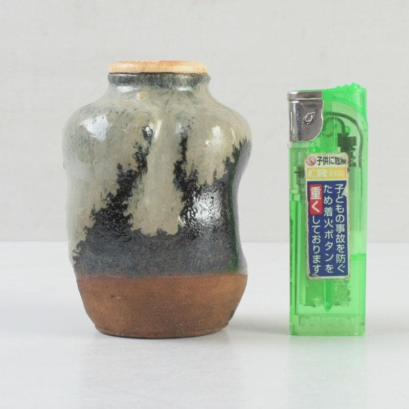 茶道具　元和年代作　古唐津　朝鮮唐津茶入　大徳寺　方谷浩明極め箱　V　9339